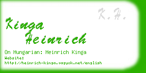 kinga heinrich business card